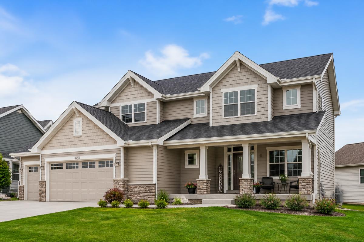 A two-story Des Moines area home with a quality asphalt shingle roof